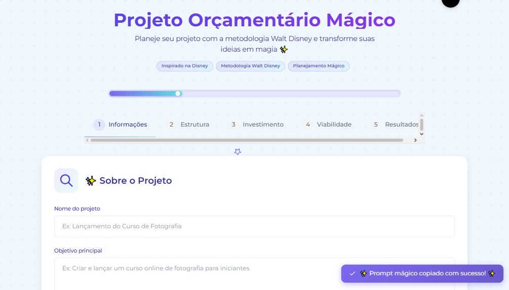 Criador de Projetos