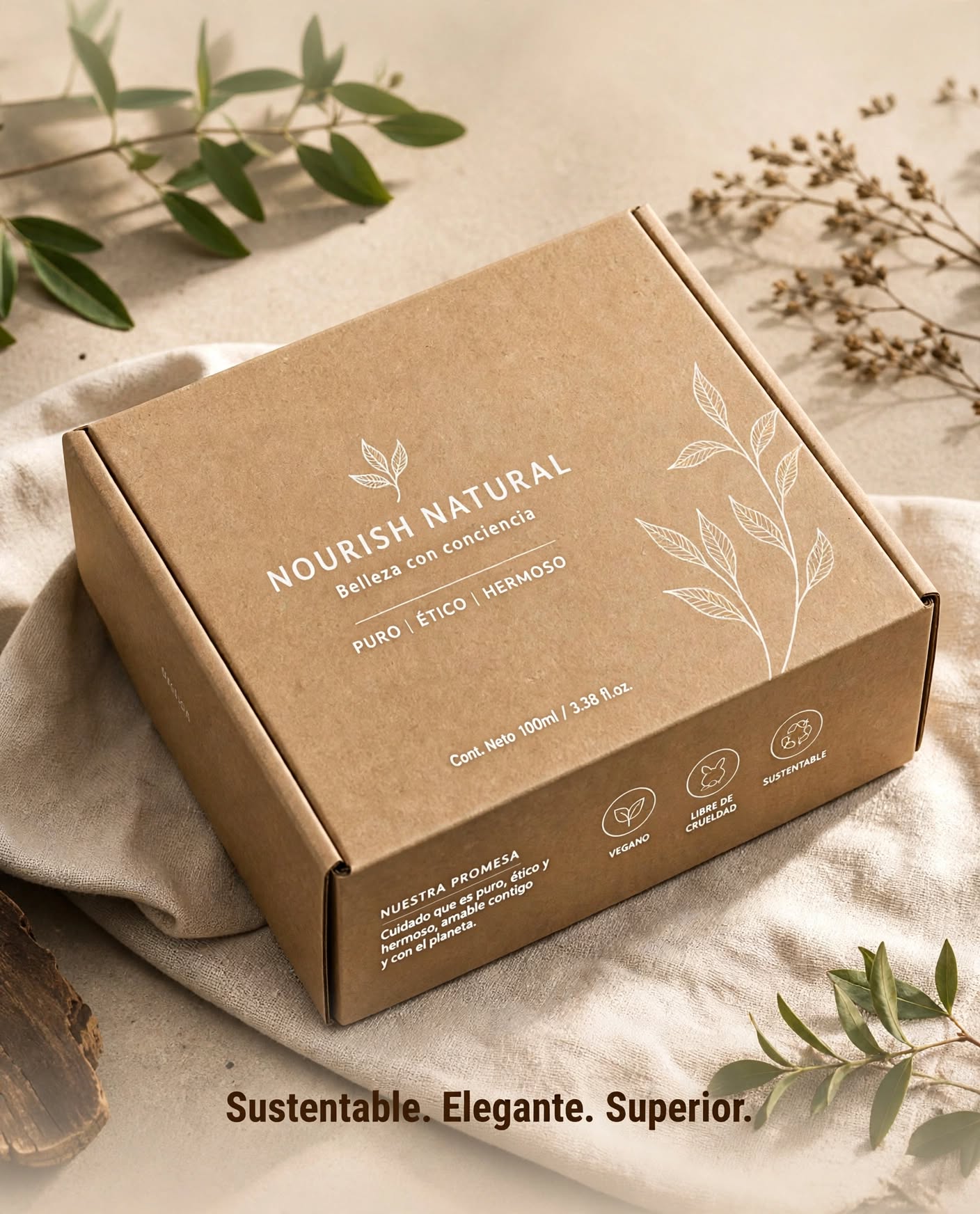 Caja de empaque natural