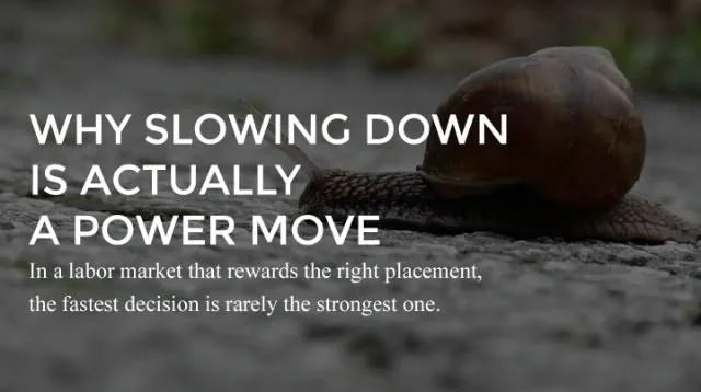 Cover for Why Slowing Down Is Actually a Power Move