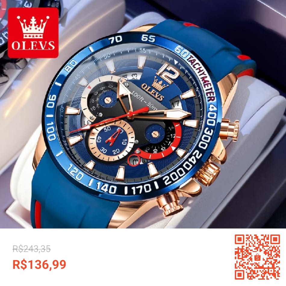 OLEVS 9936 (semelhante ao Tag Heuer Carrera)