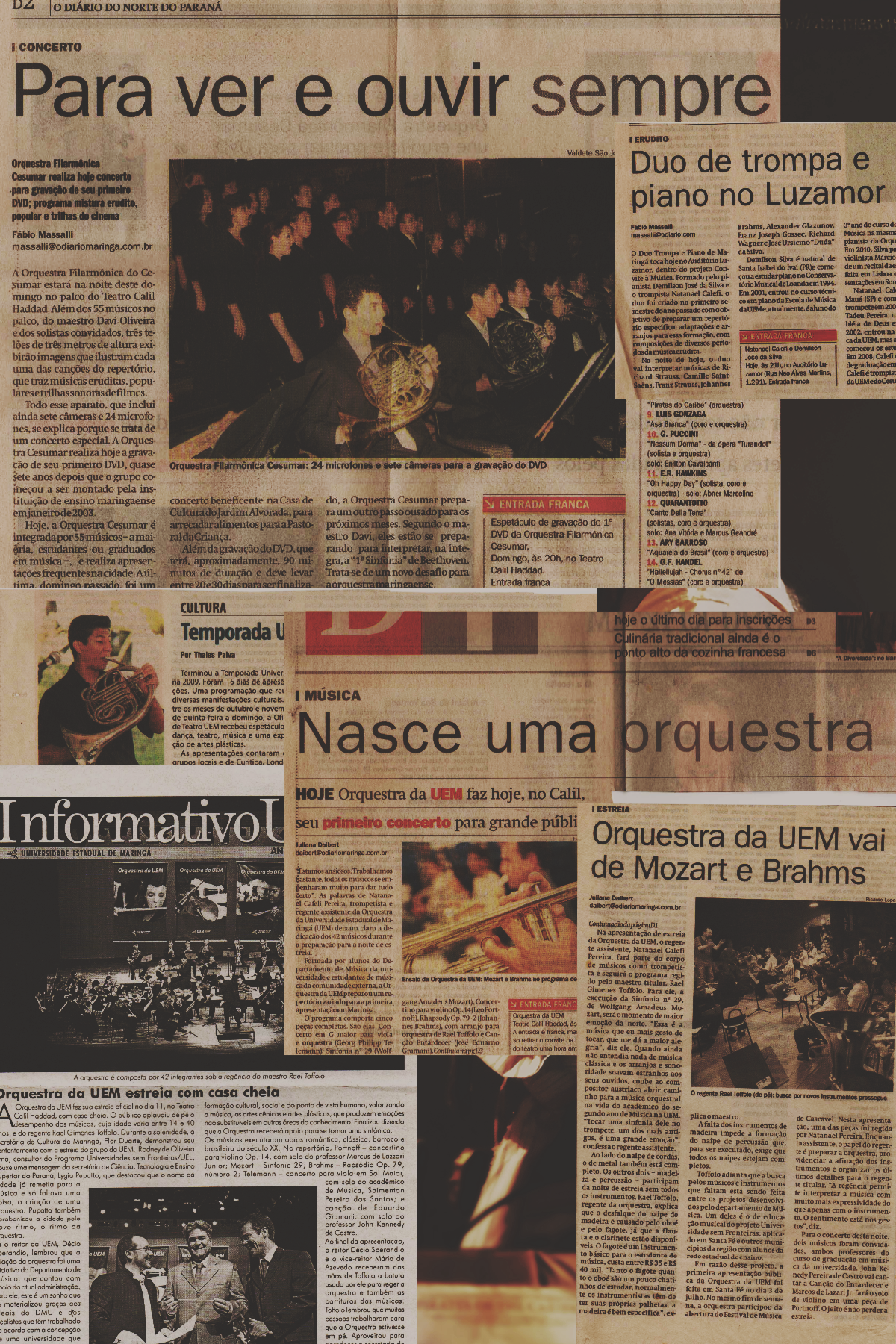 Destaque de matérias e notícias