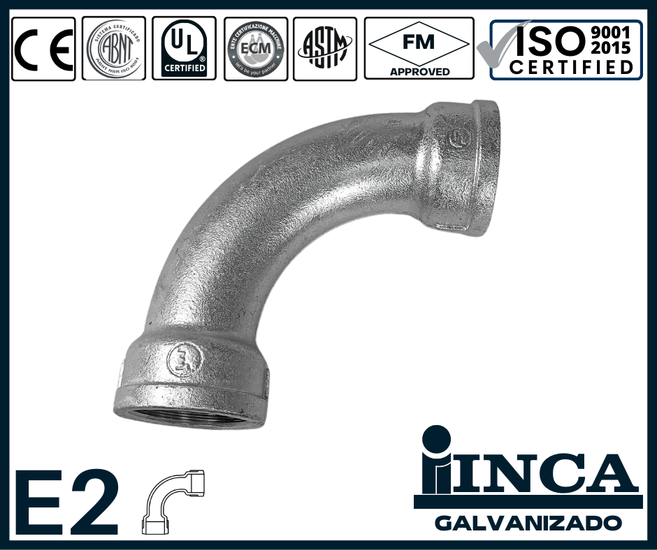 Semi Codo Galvanizado - E120